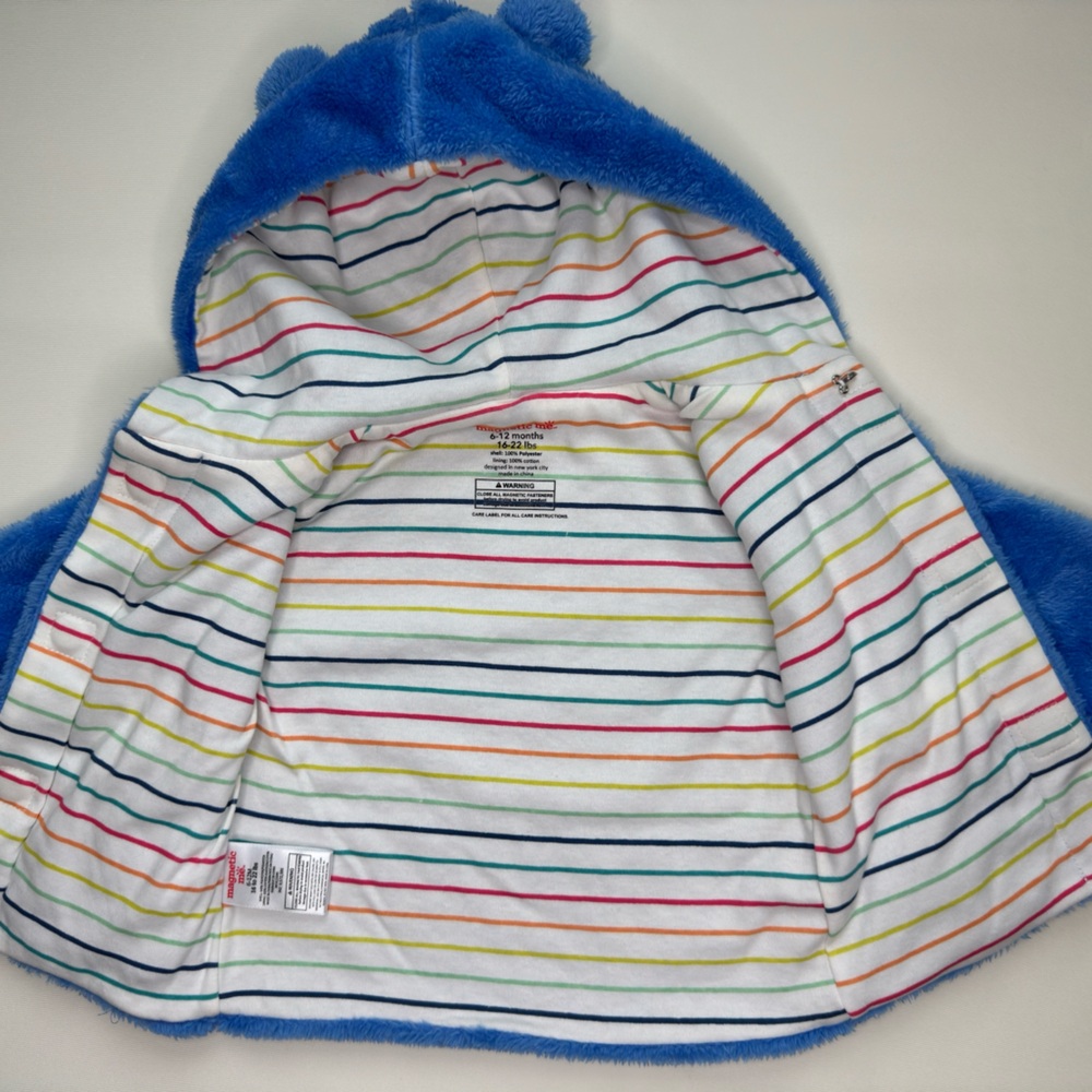 Magnetic Me Blue Minky Magnetic Jacket,  6-9 months - Picture 4 of 8